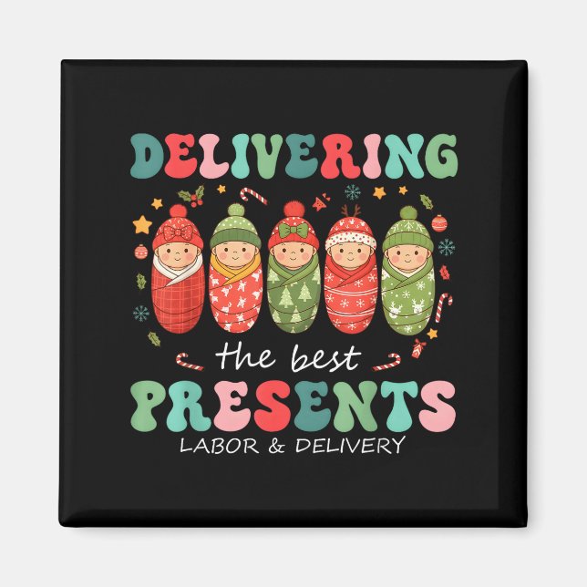 Imã Delivering The Labor Delivery Nurse Christmas  (Frente)