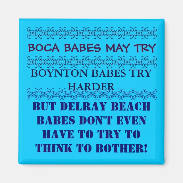 Imã Delray Beach Florida Magnet (Frente)