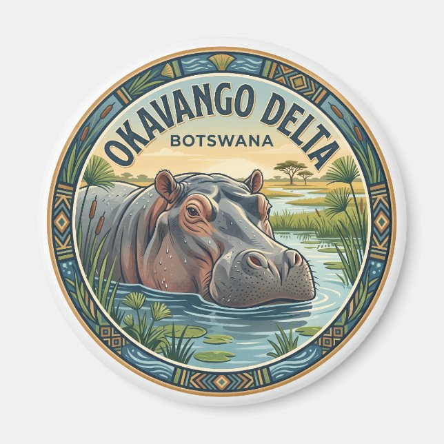 Imã Delta do Okavango Maun Botsuana Presente de Viagem (Frente)