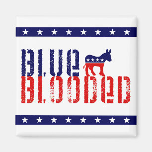 Imã democrata blooded azul