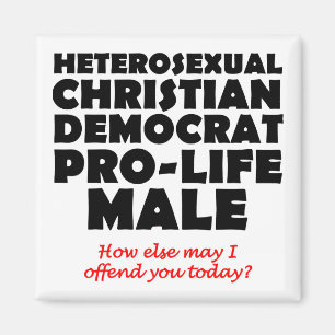 Imã Democrata Ofensivo Masculino Cristão Magnet