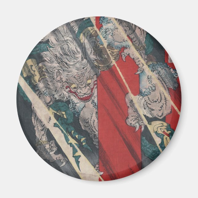 Imã Demónio de Ukiyo-e Yokai Ibaraki do japonês por (Frente)