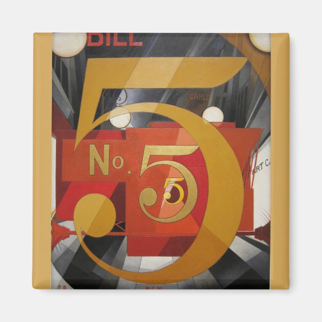 Imã Demuth de Cubist de Arte Moderna Figura 5 em Doura (Frente)