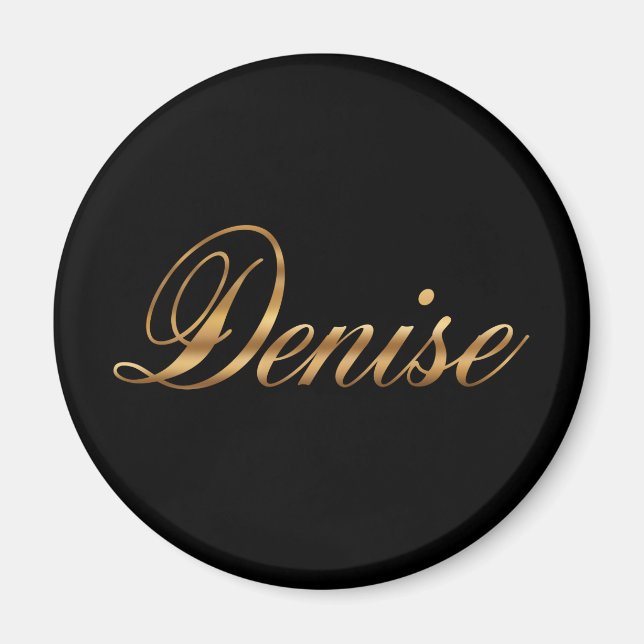 Imã Denise gold Design Lettering Magnet (Frente)