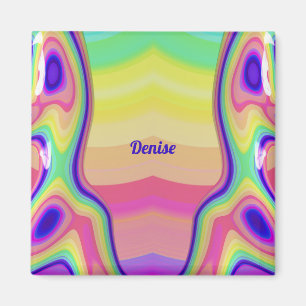 Imã DENISE ~ Padrão Abstrato ~ Multicolor ~