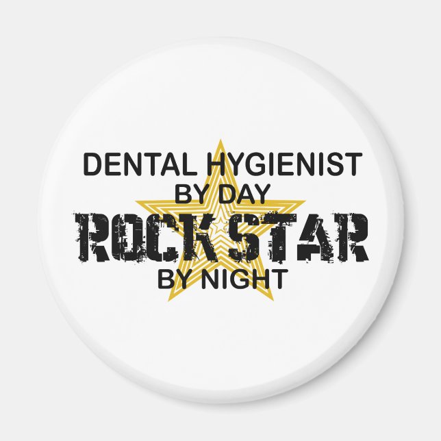 Imã Dental Hygienist Rock Star (Frente)