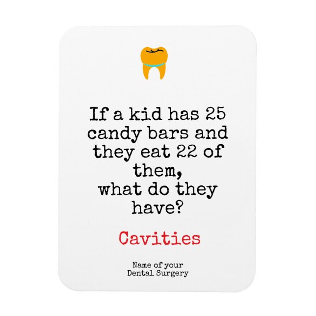 Ímã Dental Oral hygiene cavities custom (Vertical)