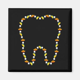 Imã Dente engraçado cinco de maio dentista chapéu dent