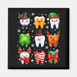 Imã Dentes Dentários Fofo Boneco de Neve Natal Meninas