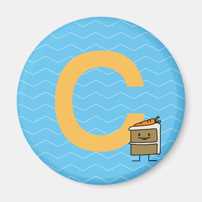 Imã Dentes do coelho da fatia do bolo de cenoura que (Frente)