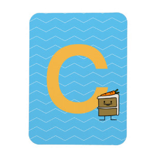 Ímã Dentes do coelho da fatia do bolo de cenoura que