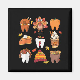 Imã Dentes Pumpkin Turquia Café Queda Esquadrão Dental