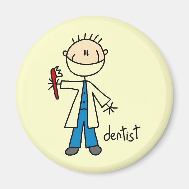 Imã Dentista Boneco de Palito (Frente)