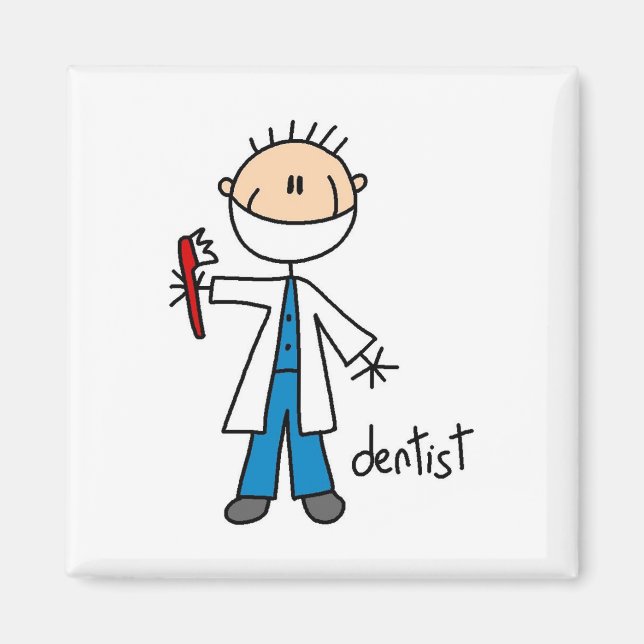 Imã Dentista Boneco de Palito (Frente)