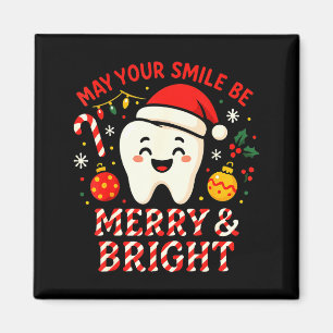 Imã Dentista Feliz Natal Que Seu Sorriso Seja Alegre