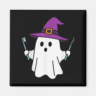 Imã Dentista Sky Ghost Halloween Sorri Dental Bootite