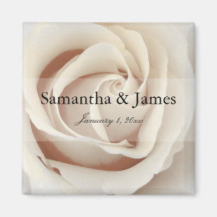 Imã Dentro de um rosa branco do sorvete