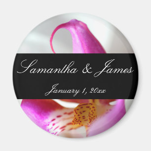 Imã Dentro de uma Orquídea Branca Pessoal Casamento