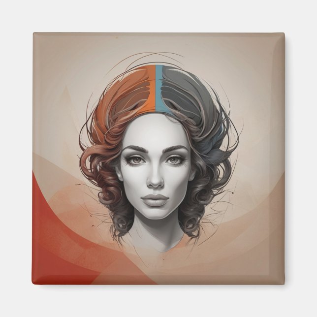 Imã dentro out vivid girl (Frente)