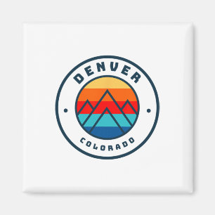 Imã Denver Colorado Skiing Snowboard Ski Family Tri
