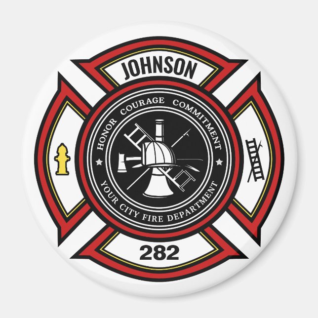 Imã Departamento de Bombeiros NOME ADD. Bombeiro Salva (Frente)