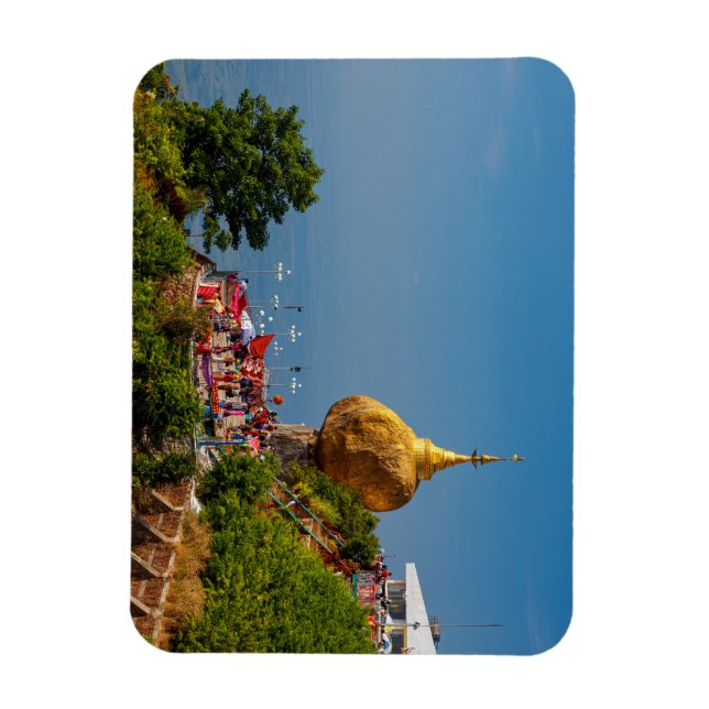 Ímã Der Goldene Felsen em Mianmar (Vertical)