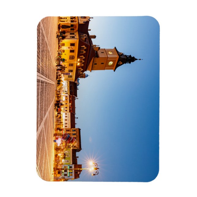 Ímã Der Marktplatz von Brasov em Rumänien (Vertical)