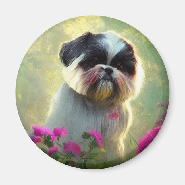 Imã Derpy Shih Tzu Magnet (Frente)