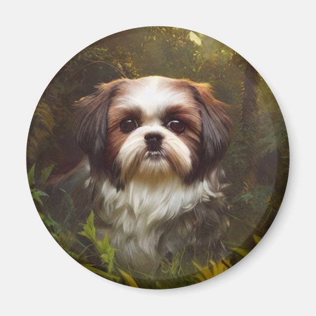 Imã Derpy Shih Tzu Magnet (Frente)