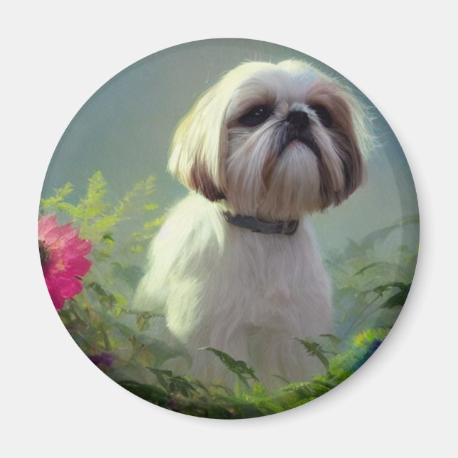 Imã Derpy Shih Tzu Magnet (Frente)