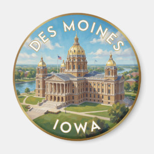 Imã Des Moines Capitólio Estadual de Iowa 🌾
