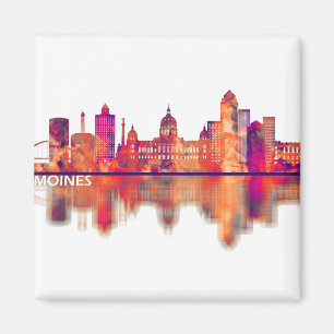 Imã Des Moines Iowa Skyline