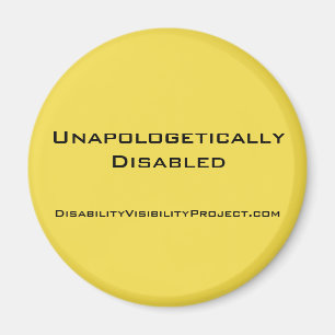 Imã "Desabilitou Unapologetically" o botão amarelo, 2