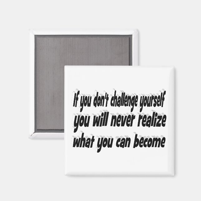 Imã Desafie a sua citação motivacional (Front/Back)