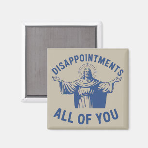 Imã Desapontamentos Todos Vocês Meme Jesus Retro Crist