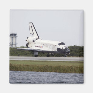 Imã Descoberta do vaivém espacial na pista de