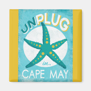 Imã Desconecte na praia da estrela do mar de Cape May