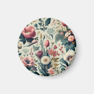 Imã Descubra o Deslumbrante Padrão Botânico Floral de 