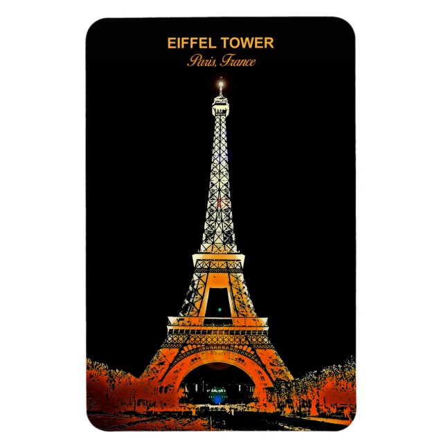 Ímã Descubra Paris no topo: Torre Eiffel flexível (Vertical)