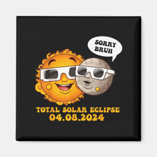 Imã Desculpe, mano, ilustração do eclipse solar total