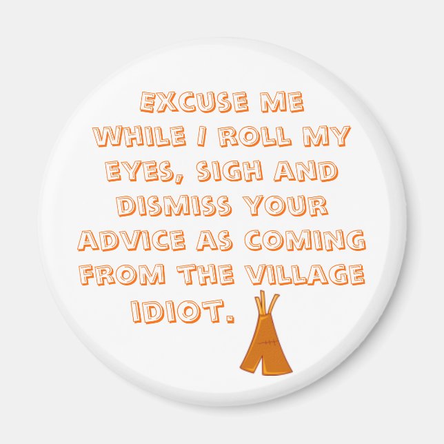 Imã Desculpe-me enquanto roto meus olhos (Frente)