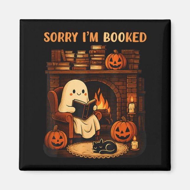 Imã Desculpe, sou Ghost Leading Book Lover School H (Frente)