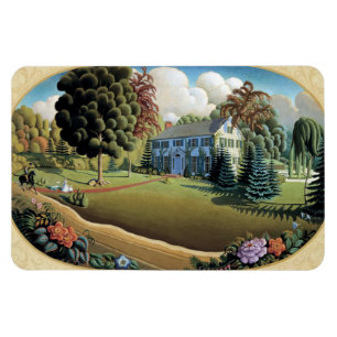 Ímã Desdecoração de Overmantle por Grant Wood
