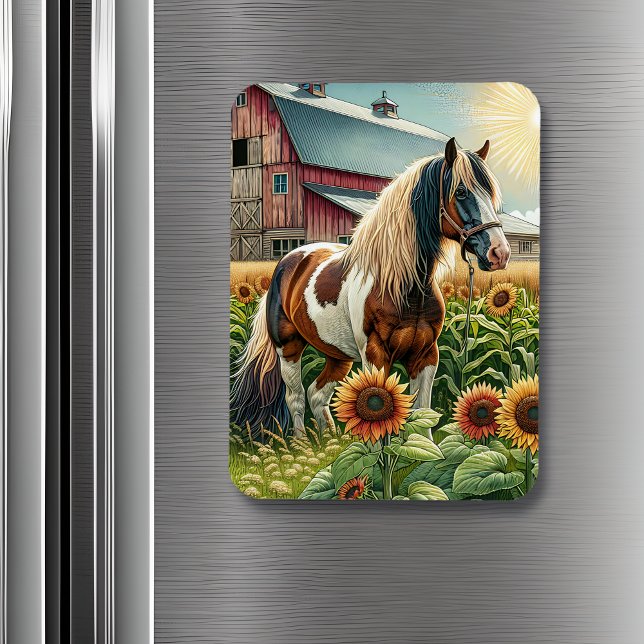 Ímã Desejando a você um belo amigo do dia | Cavalo bon (Criador carregado)