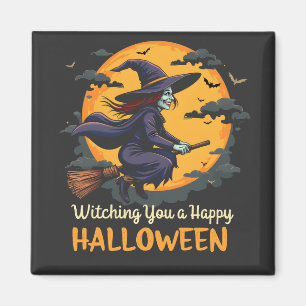 Imã Desejando a você uma Bruxa Feliz de Halloween na B