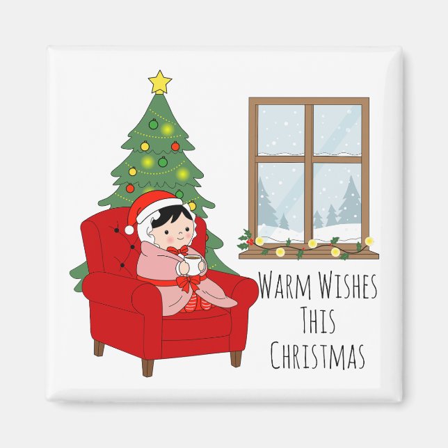 Imã Desejos Quentes Neste Natal – ímã (Frente)