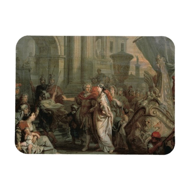Ímã Desembarque de Cleópatra em Tarsus (óleo ligado) (Horizontal)