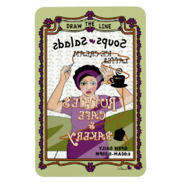 Ímã Desenhar o Magnet do Refrigerador Line_A_4x6