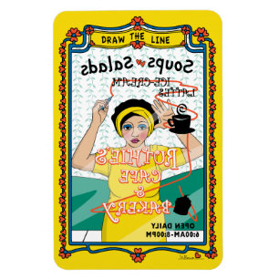 Ímã Desenhar o Magnet do Refrigerador Line_B_4x6