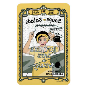 Ímã Desenhar o Magnet do Refrigerador Line_C_4x6